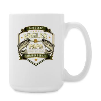 Pêcheur et papa : Pas facile. Mais me voilà ! - Grande tasse 440 ml - blanc - Droite