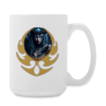 Emblème de glace et couronne - Grande tasse 440 ml - blanc - Droite