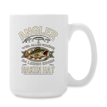 Fishing Gift Man Angler Gift Idea - Large Mug 440 ml - white - Right