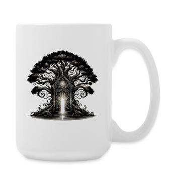 Lichttor des Kristallbaums - Große Tasse 440 ml - Weiß - Rechts