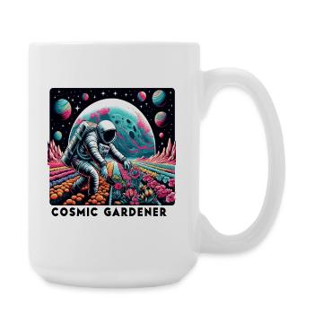 Cosmic Gardener Astronaut in the Blossom Kingdom - Large Mug 440 ml - white - Right