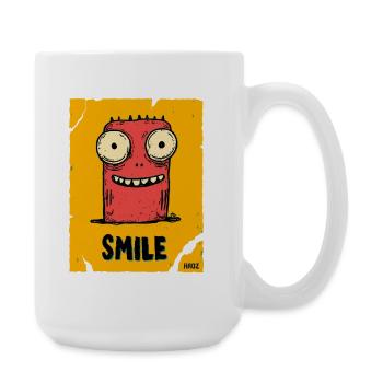 Funny Monster with Smile - Large Mug 440 ml - white - Right