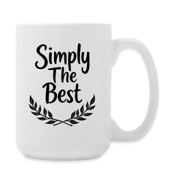 Simplement la meilleure déclaration de couronne de laurier - Grande tasse 440 ml - blanc - Droite