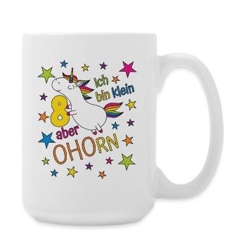 8 ans Fille Licorne Je suis petite mais érable - Grande tasse 440 ml - blanc - Droite