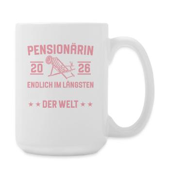 Pensionärin 2026 Längstes Wochenende Rente - Große Tasse 440 ml - Weiß - Rechts