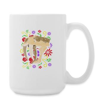Tigre préhistorique à dents de sabre - Grande tasse 440 ml - blanc - Droite