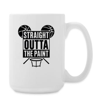 Straight Outta The Paint Basketball Sport  - Große Tasse 440 ml - Weiß - Rechts