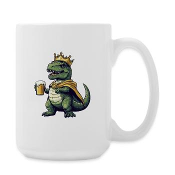 Dinosaur T-Rex Beer King - Large Mug 440 ml - white - Right