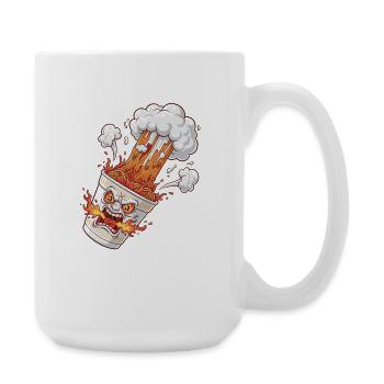 Fire Ramen Mug with Face - Large Mug 440 ml - white - Right