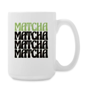 Matcha Retro Tea Lover Design - Large Mug 440 ml - white - Right