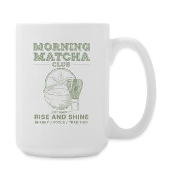 Morning Matcha Club Rise And Shine Just Whisk It - Large Mug 440 ml - white - Right