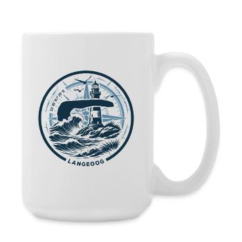 Langeoog | When the Island Calls - Waves North Sea - Large Mug 440 ml - white - Right