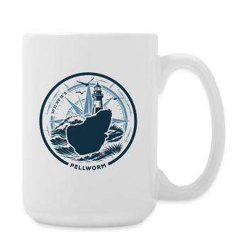 Pellworm The Island Is Calling - Waves North Sea - Large Mug 440 ml - white - Right