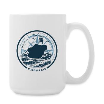 Nordstrand | When the Island Calls - Waves North Sea - Large Mug 440 ml - white - Right