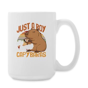Just a Boy Who Loves Capybaras Cute Funny - Large Mug 440 ml - white - Right