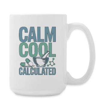 Hospital Pharmacist Calm Cool Calculated Inpatient - Large Mug 440 ml - white - Right
