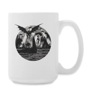 Bigfoot Alien Sasquatch Monster of Loch Ness - Large Mug 440 ml - white - Right