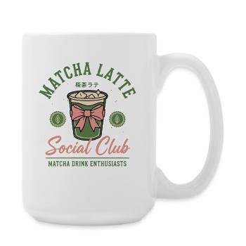 Matcha Latte Social Club Matcha Drink Enthusiasts - Large Mug 440 ml - white - Right
