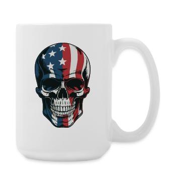 USA Totenkopf - Patriot Skull Design - Large Mug 440 ml - white - Right
