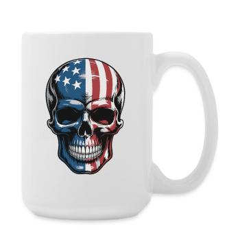 USA Totenkopf - Patriot Skull Design - Large Mug 440 ml - white - Right