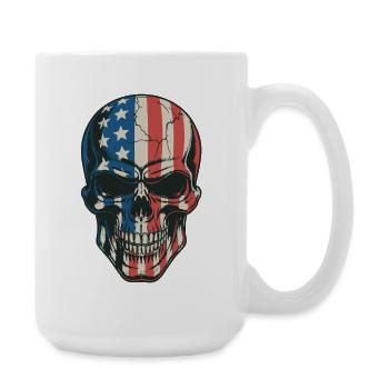 USA Totenkopf - Patriot Skull Design - Large Mug 440 ml - white - Right