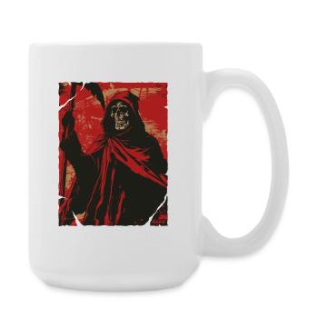 Red Shadow Grim Reaper Skull Skeleton - Large Mug 440 ml - white - Right