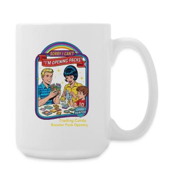 Tut mir leid, ich kann nicht. Ich öffne Packs, Card Hunter. - Große Tasse 440 ml - Weiß - Rechts