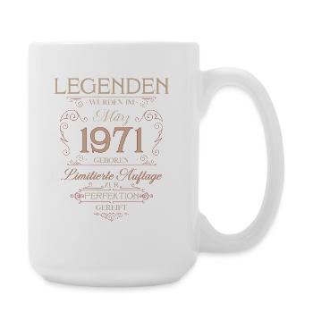 Cadeau d’anniversaire 55 mars 1971 Vintage rétro - Grande tasse 440 ml - blanc - Droite