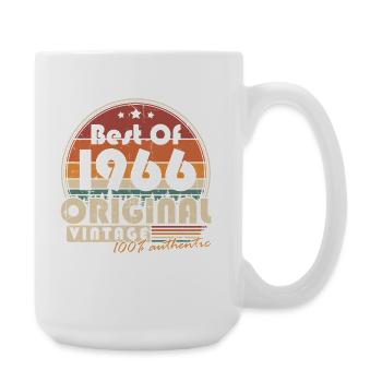 Cadeau d’anniversaire vintage original de 1966 - Grande tasse 440 ml - blanc - Droite