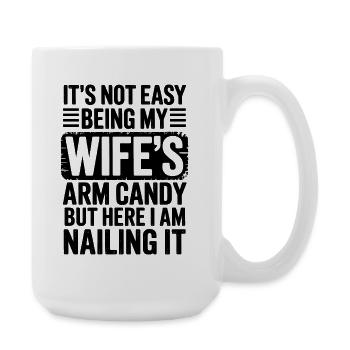 Wife Sayings Wives Funny Wife Gift - Large Mug 440 ml - white - Right
