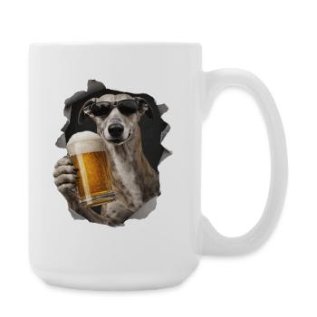 Bière lévrière - Grande tasse 440 ml - blanc - Droite
