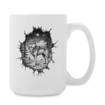 Wolf - Large Mug 440 ml - white - Right