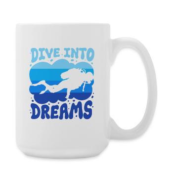 Divers Scuba Diving Diving - Large Mug 440 ml - white - Right
