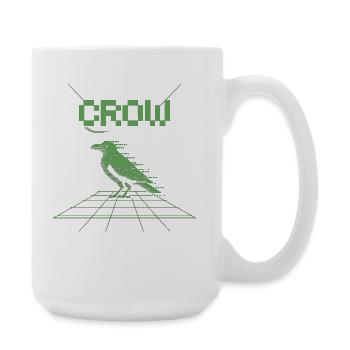 Chemise rétro Crow – Style 8 Bit Gaming - Grande tasse 440 ml - blanc - Droite