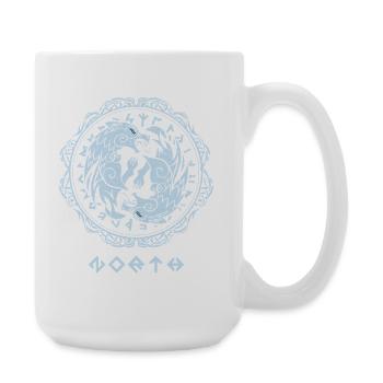 Fenris Loup Berserker – Runes du Nord - Grande tasse 440 ml - blanc - Droite
