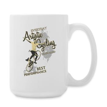 Artistic cycling, artistic cycling, indoor cycling - Large Mug 440 ml - white - Right