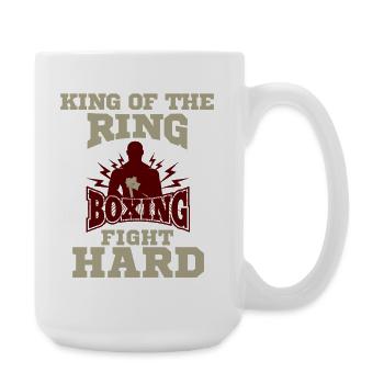 King of the Ring Boxing Champion Fight Hard Design - Grande tasse 440 ml - blanc - Droite
