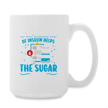 Diabetes Typ 1 Diabetiker - Große Tasse 440 ml - Weiß - Rechts