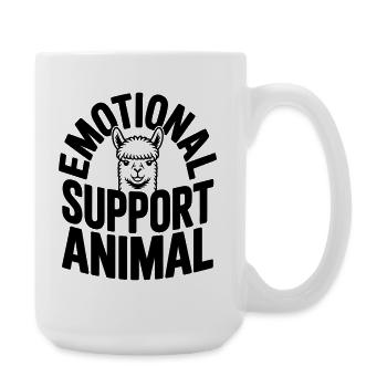 Animal de soutien émotionnel amoureux des alpagas - Grande tasse 440 ml - blanc - Droite