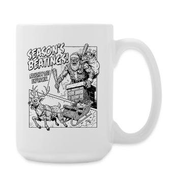 Season's Beatings Naughty List - Large Mug 440 ml - white - Right