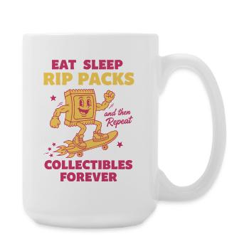 Eat Sleep Rip Packs Repeat Collectibles Forever - Large Mug 440 ml - white - Right