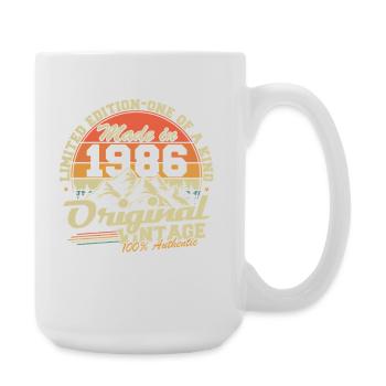 Cadeau d’anniversaire vintage original de 1986 - Grande tasse 440 ml - blanc - Droite