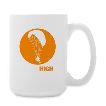 Gleitschirm Gleitschirmflieger Paragliding - Große Tasse 440 ml - Weiß - Rechts