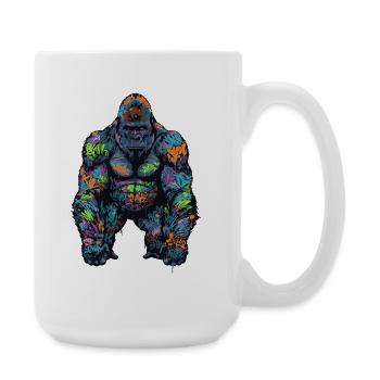 Graffiti Gorilla - Large Mug 440 ml - white - Right