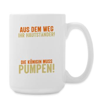 Gewichtheberin AUS DEM WEG IHR HAUTSTÄNDER Lustig - Große Tasse 440 ml - Weiß - Rechts