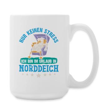 JUST DON'T STRESS I'M ON HOLIDAY IN - Large Mug 440 ml - white - Right