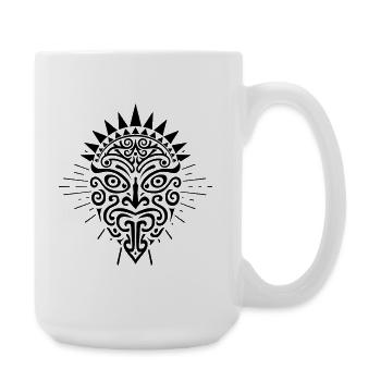 Neuseeland NZ Haka Maori Tanz Kiwi Rugby-Fan - Große Tasse 440 ml - Weiß - Rechts