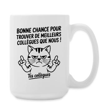 Verlassen, Kollege und neuer Job, viel Glück - Große Tasse 440 ml - Weiß - Rechts