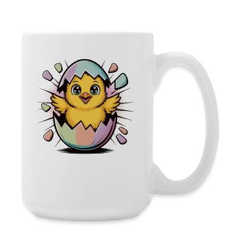 Motif de Pâques mignon – Poussin - Grande tasse 440 ml - blanc - Droite