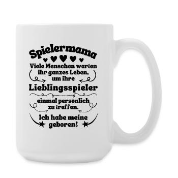 Player's Mom Soccer Mom Handball Mom - Large Mug 440 ml - white - Right